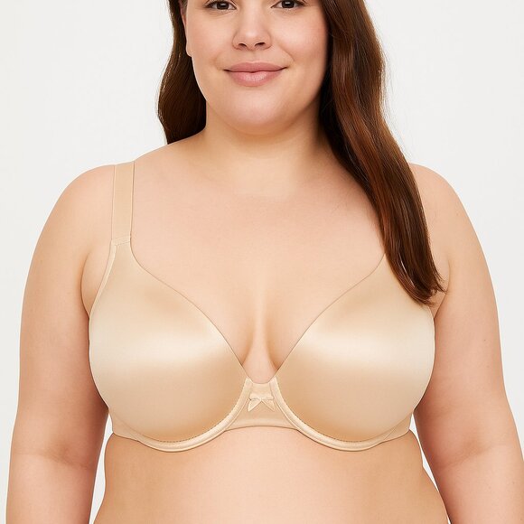 Lane Bryant Cacique Bra Intuition Full Coverage Bra Cafe Mocha Size 46D - Picture 5 of 7
